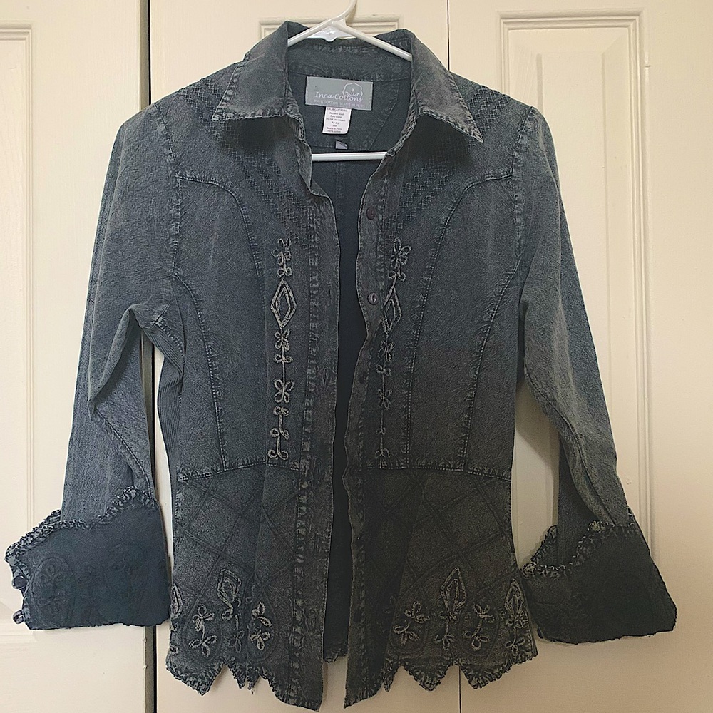Gorgeous Vintage Handmade Cotten Tunic Shirt